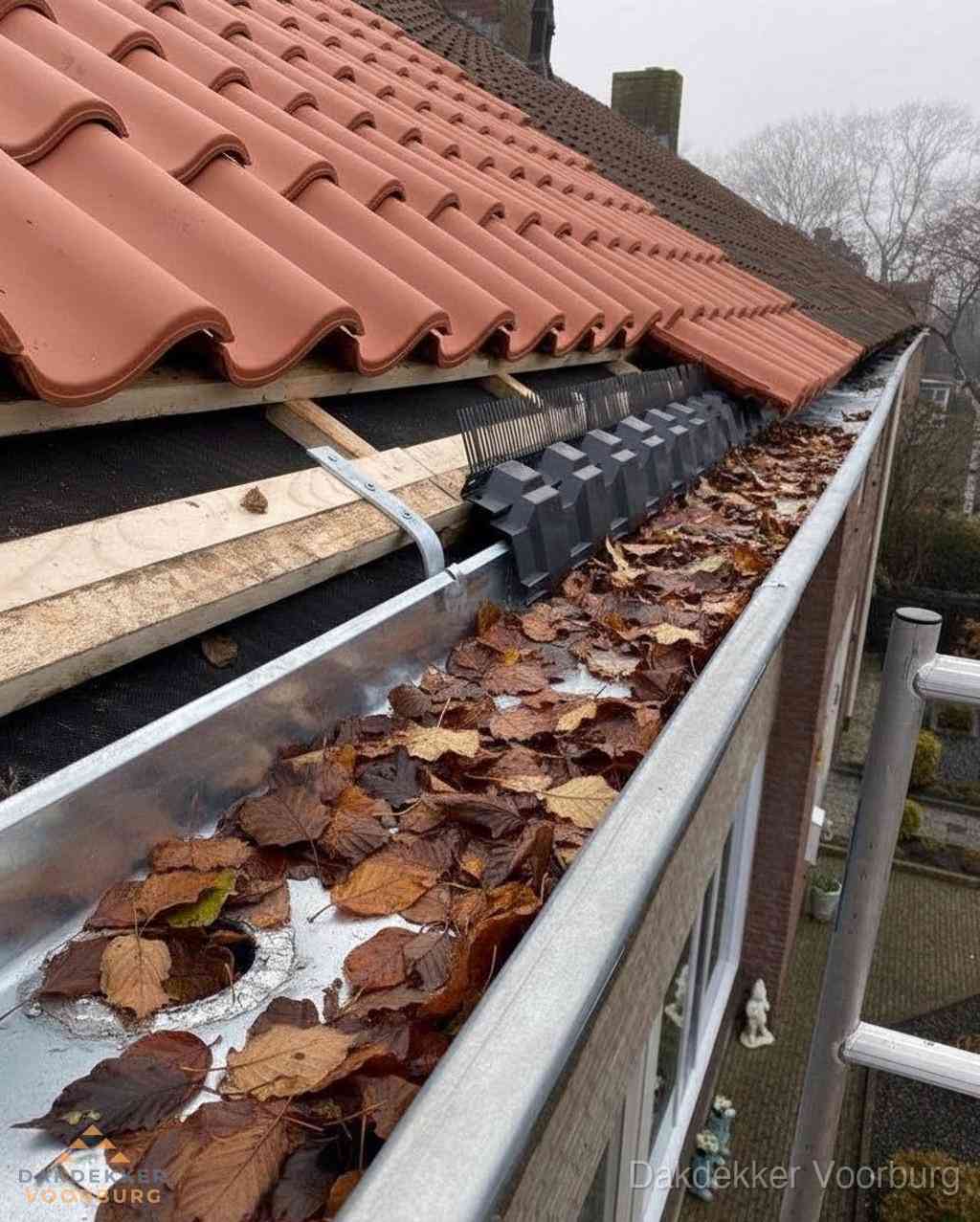 Plat dak bedrijfspand met bitumen dakbedekking en lichtkoepels in Voorburg